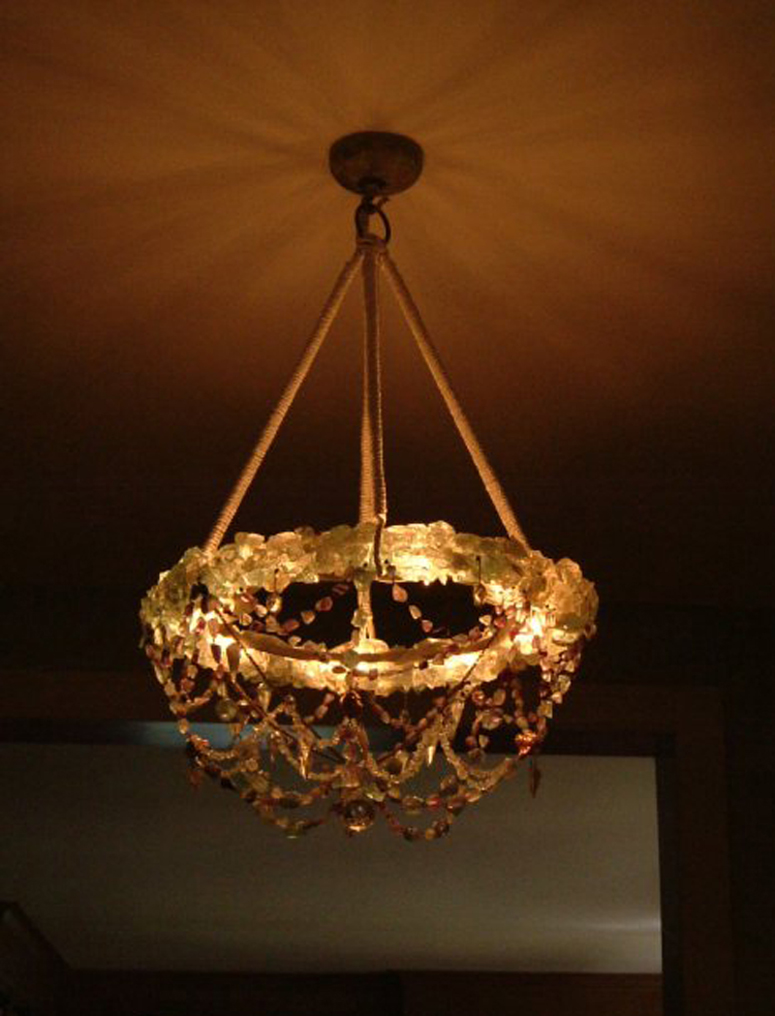 Basket chandelier